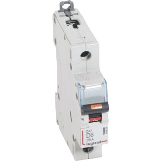 Legrand Lexic installatieautomaat D karakteristiek 6a 1P 1 beveiligd 1te