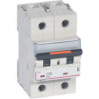 Legrand Lexic installatieautomaat C karakteristiek 50a 2P 2 beveiligd 3te