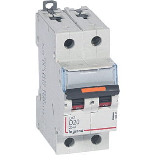 Legrand Lexic installatieautomaat D karakteristiek 20a 2P 2 beveiligd 2te