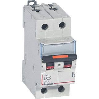 Legrand Lexic installatieautomaat D karakteristiek 25a 2P 2 beveiligd 2te