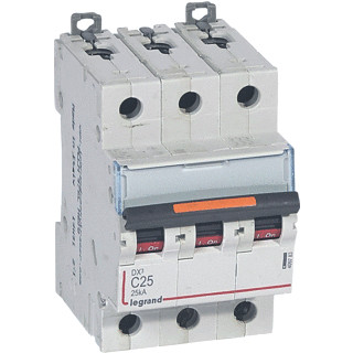 Legrand Lexic installatieautomaat C karakteristiek 25a 3P 3 beveiligd 3te