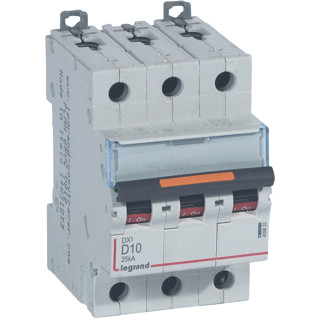 Legrand Lexic installatieautomaat D karakteristiek 10a 3P 3 beveiligd 3te