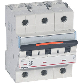 Legrand Lexic installatieautomaat D karakteristiek 20a 3P 3 beveiligd 4,5te