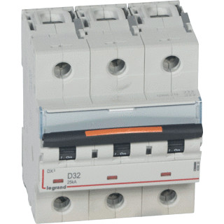 Legrand Lexic installatieautomaat D karakteristiek 32a 3P 3 beveiligd 4,5te