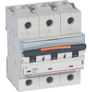 Legrand Lexic installatieautomaat D karakteristiek 63a 3P 3 beveiligd 4,5te