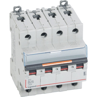 Legrand Lexic installatieautomaat B karakteristiek 25a 4P 3 beveiligd incl nul 4te