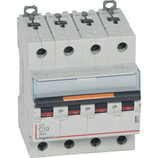 Legrand Lexic installatieautomaat C karakteristiek 10a 4P 3 beveiligd incl nul 4te