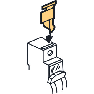 Legrand DX3 verzegelbare schroefafscherming 1 module per pool