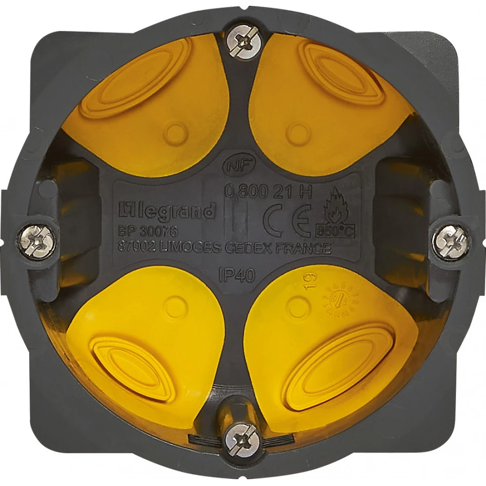 Legrand Eco batibox 1V 40MM diep - luchtdichte inbouwdoos voor hollewand