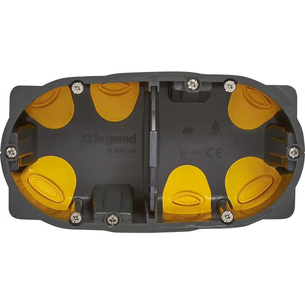 Legrand Eco batibox 2V 50MM luchtdicht voor hollewand voor 4 /5 mod mosaic