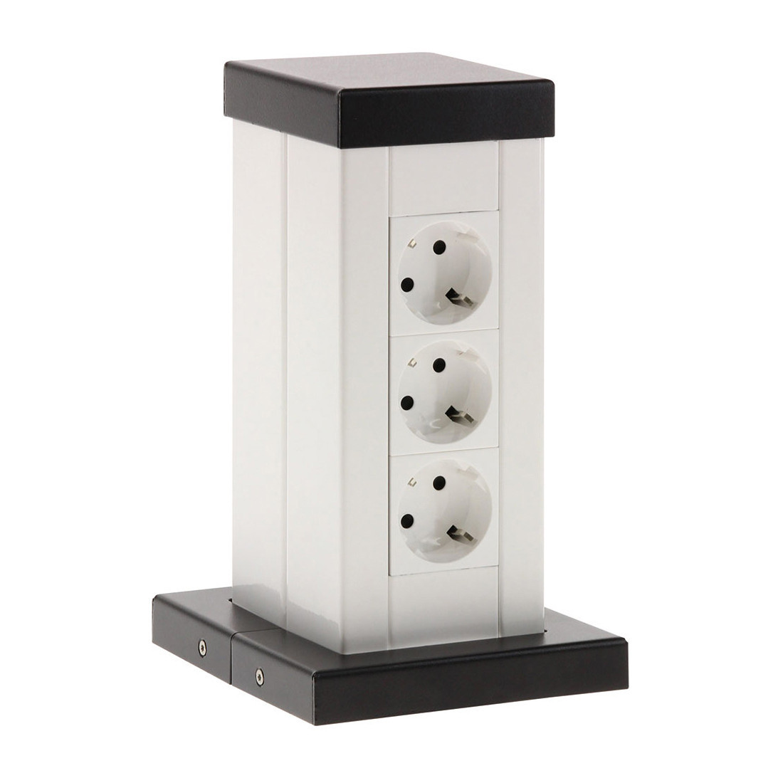Legrand Energiezuilen Colonnette CL-so 225MM R9003 prefab 1x3v WCD ra en 2x2v RJ45 utp cat6