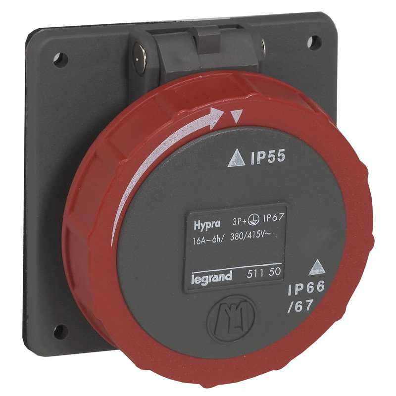 Legrand Half-inb.CT.doos 380V 16a 3p+a hypra-ip 66/67-55-70x70