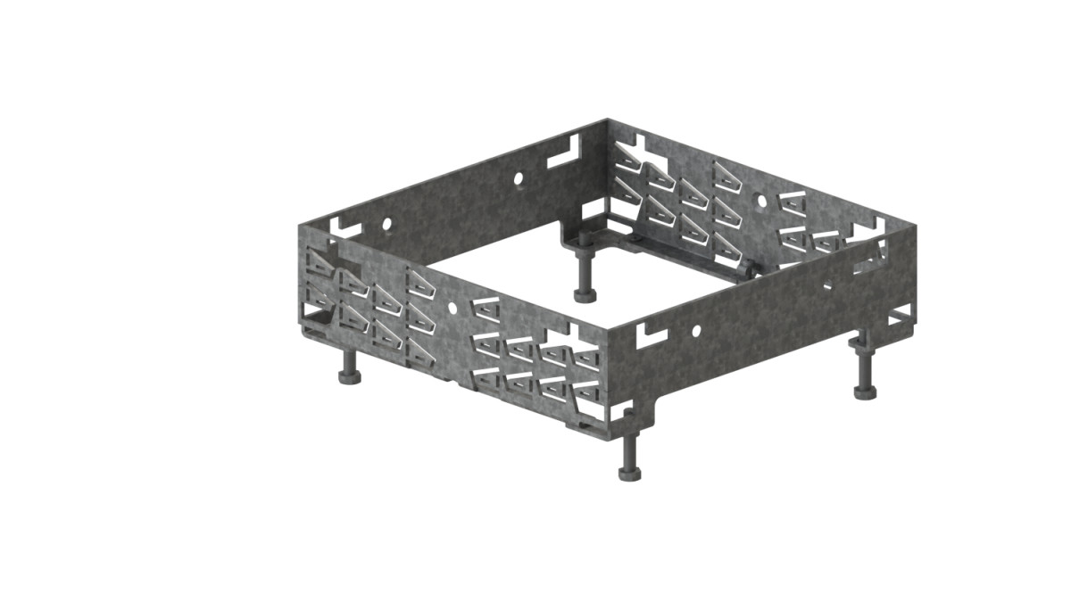 Legrand Vloerdozen Renovatieframe Vierkant ombouw ik-1/2 naar ik-4 frame+deksel tap.rand