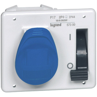 Legrand Inbouwcontact.16a 2p+a 230V ip 44 met vergrendeling