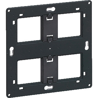 Legrand Mosaic inbouwraam 2x2x2 modules metaal horizontaal en verticaal bevestiging met schroef 80264