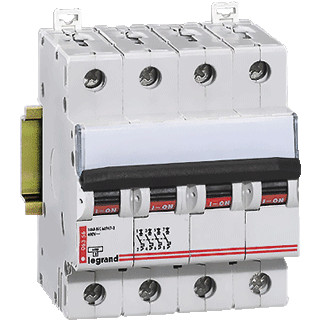 Legrand Lexic installatieautomaat B karakteristiek 4a 4P 3 beveiligd incl nul 4te