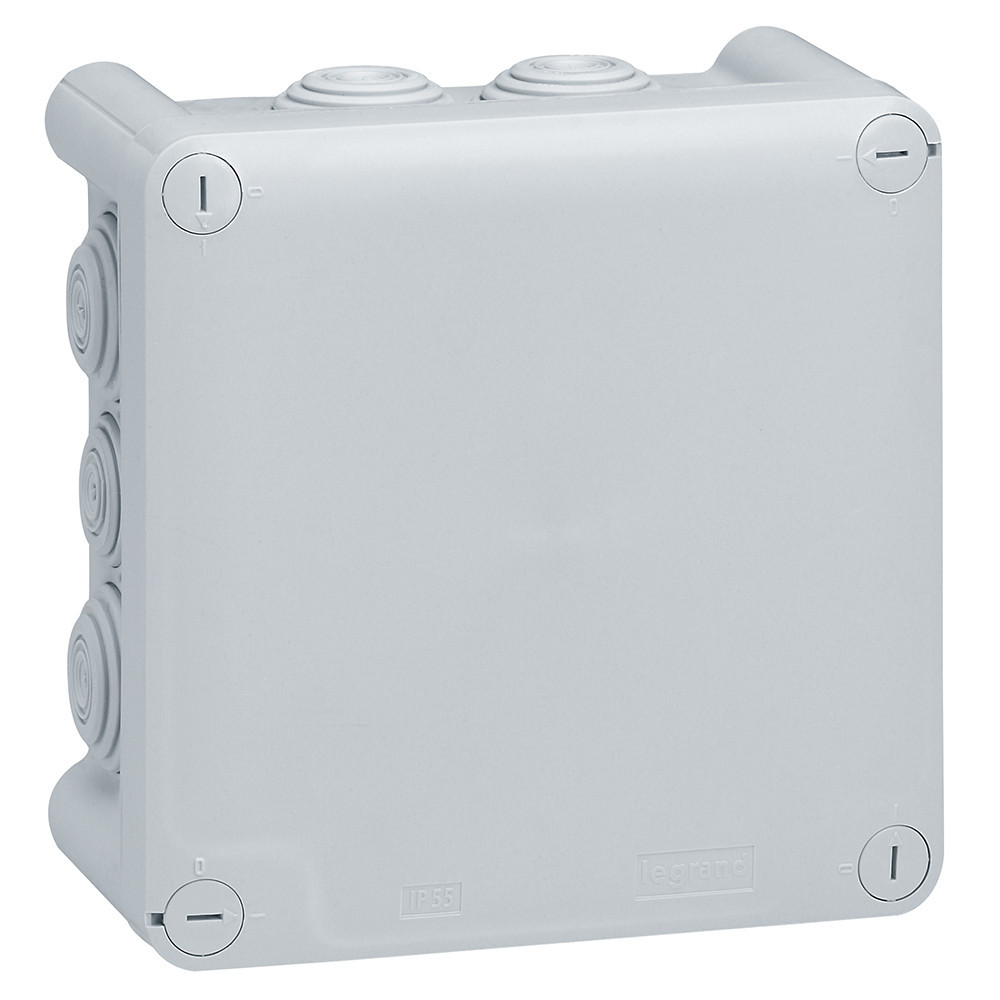 Legrand Klemmenkast Plexo Doos binnenmaat 130x130x74mm 10tules grijs 4-25MM