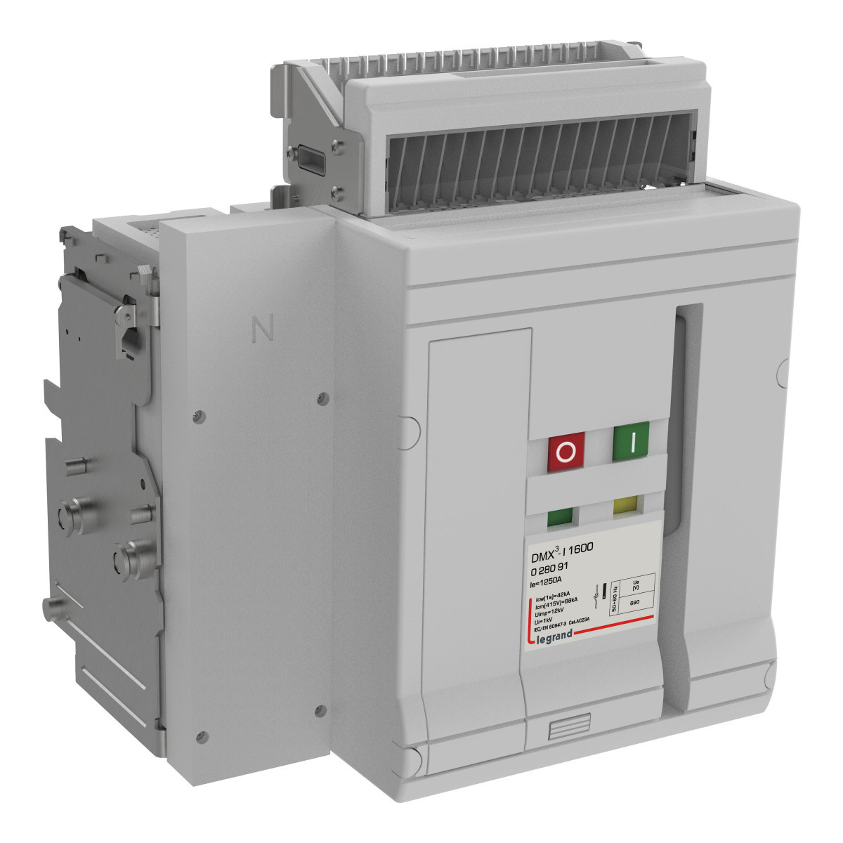 Legrand Air Circuit Breaker Lastschakelaar DMX³-I 4P 1250a uitrijdbare versie-maat DMX³ 1600