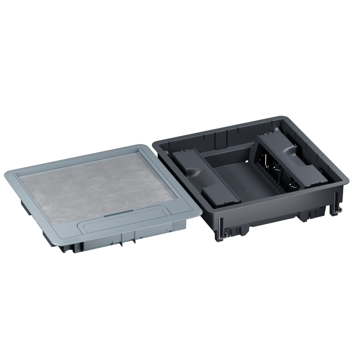 Legrand Legrand Dekselset Kunststf vierk.tapijtr.+inbouwframe vert.16mod. verh.vloer