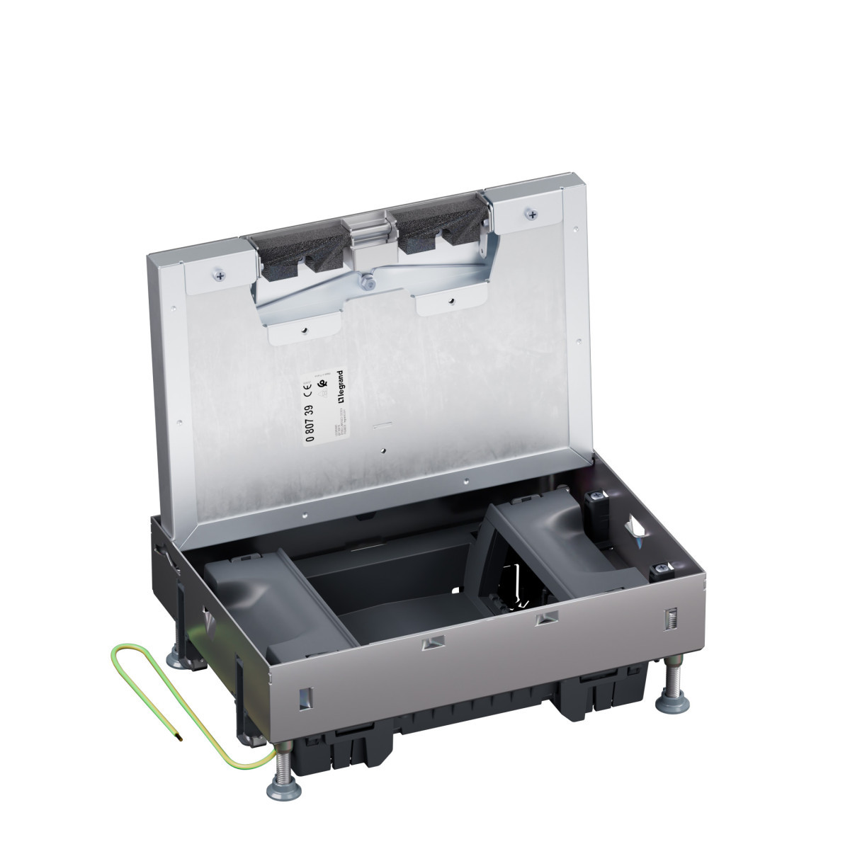 Legrand Legrand Dekselset Metaal rechth.markeerr.+inbouwframe vert.8mod. verh.vloer