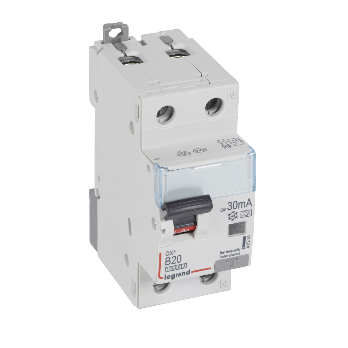 Aardlekautomaat DX³ 1P+N b20a 10ka 30ma, kortsluitverm iec60947-2-10ka