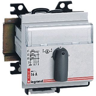 Legrand Omschakelaar/nokkenschak.4standen omschakelaar voor voltmeter 3mod