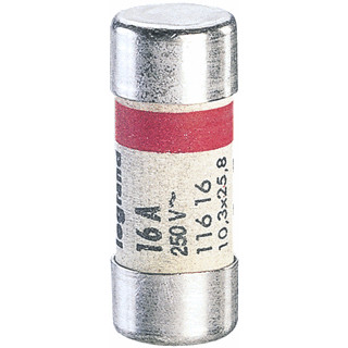 Legrand Zekering 16a 230vac 10.3x25.8MM GG zonder indicator