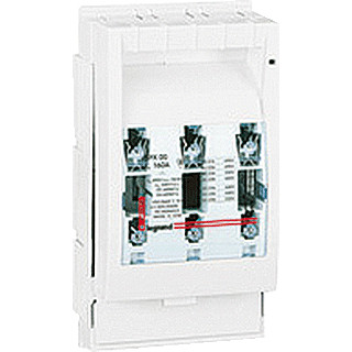 Legrand Mespatroonhouder NH din00 hor. voor montagepl. SPX 160a 3P aansl.M8