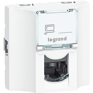 Legrand Mosaic 2moduuls RJ45 FTP LCS6 dubbelzijdige connector