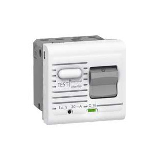 Legrand Mosaic aardlekautomaat 2P 16a 0,01a C