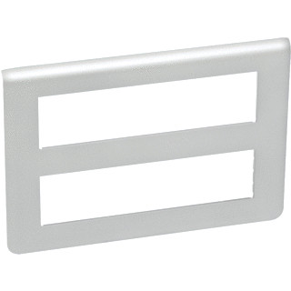 Legrand Mosaic afdekraam 2V horizontaal aluminium