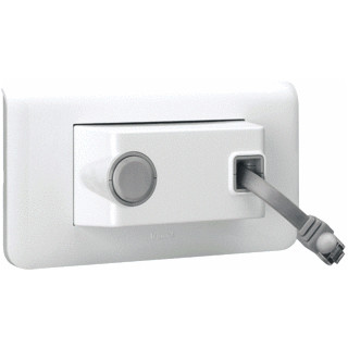 Legrand Mosaic RJ 45 cat 6 utp met haspel-LCS²-wit