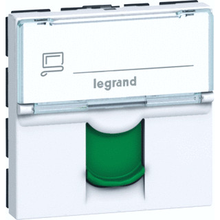 Legrand RJ45 cat 6 FTP 2 mod groen LCS² mosaic groene kleur
