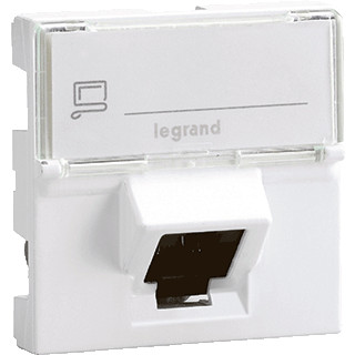 Legrand Mosaic RJ45 utp LCS6 2 modules schuin