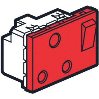 Legrand Arteor wandcontactdoos zuid-afrika moduledrager 16a 250V KV rood ip40