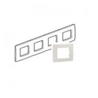 Legrand Niloé afdekraam 4V horizontaal en verticaal crèmewit (elektrowit) ip20 afdekraam