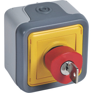 Legrand Noodstop plexo ip55 compleet met sleutel