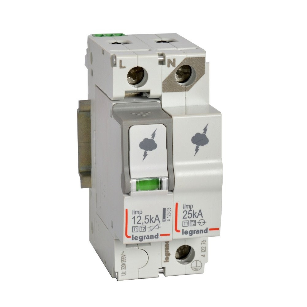 Legrand Overspanningsbeveiliger T1+T2-1P+N-12.5ka 1.5KV-uc 320V