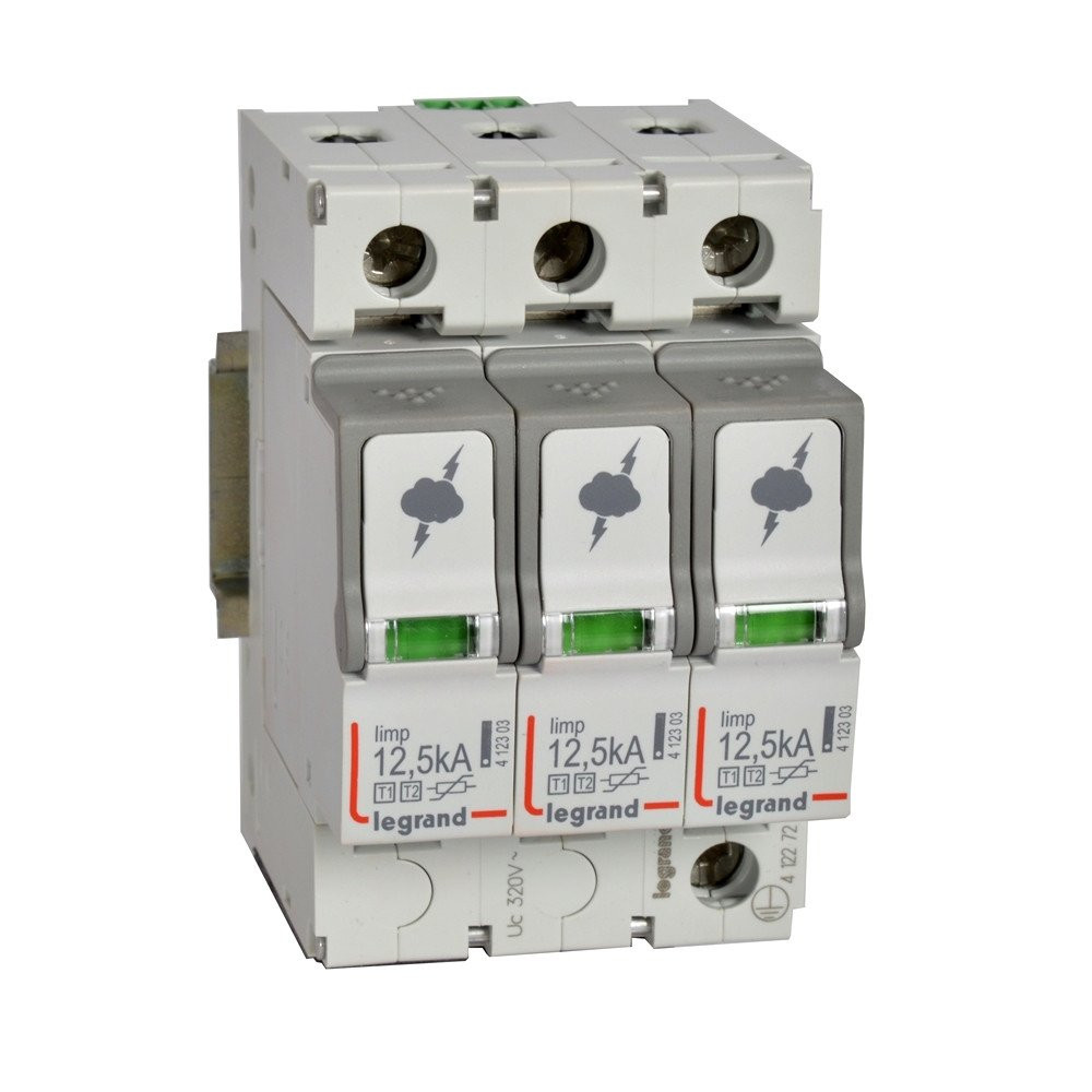 Legrand Overspanningsbeveiliger T1+T2-3P-12.5ka 1.5KV-uc 320V