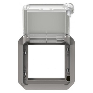 Legrand Plexo adapter mosaic 2M gefumeerd en vergrendelbaar mech ip55 - grijs