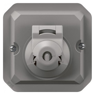 Legrand Plexo adapter voor RJ45 ip44 met aangesloten snoer mechanisme - grijs