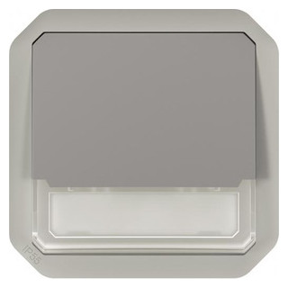 Legrand Plexo drukknop verlicht met etiquette no-NG mechanisme ip55 ik08 grijs