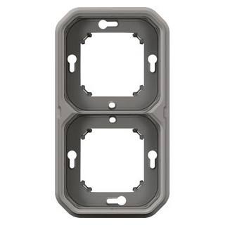 Legrand Plexo inbouwkader voor 2 mechanismen - hor of vert ip55 - grijs