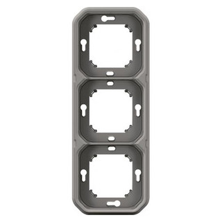 Legrand Plexo inbouwkader voor 3 mechanismen - hor of vert ip55 - grijs
