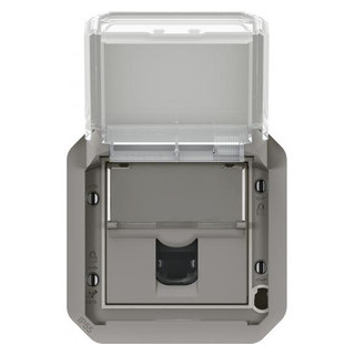 Legrand Plexo RJ45 contactdoos cat 6a FTP - mechanisme - ip55 ik08 grijs