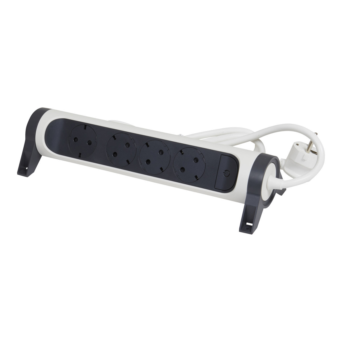 Legrand Contactdozen Premium Contactdoos 4x2p+a 1,5M snoer - zwart-wit