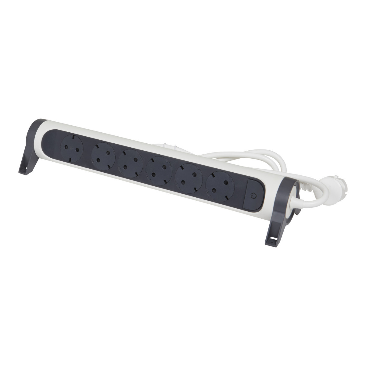 Legrand Contactdozen Premium Contactdoos 6x2p+a 1,5M snoer - zwart-wit