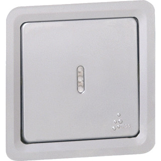 Legrand Pulsdrukker wissel soliroc zamac 6a no/NC verlicht
