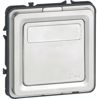 Legrand Pulsdrukker wissel soliroc zamac no/NC met labelhouder