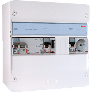 Legrand PV-verdeler 230vac-hoofdschak.als-B-2 MCB-WCD-KWH-meter